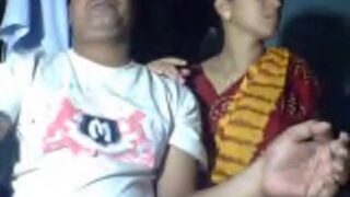 Desi Indian duo flashing on webcam