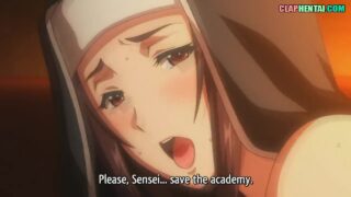 Threesome with a blonde with big tits and a horny nun – Anime porn